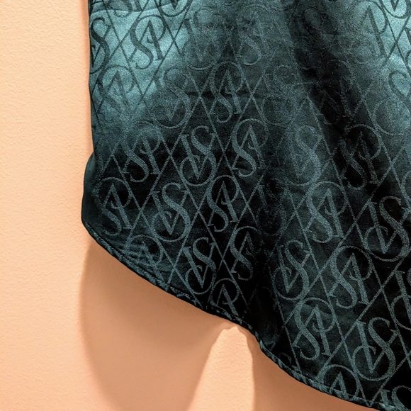 Victoria Secret Size XL Cami Top Animal Print Accent Intimate Sleepwear PJ Green - Picture 5 of 11